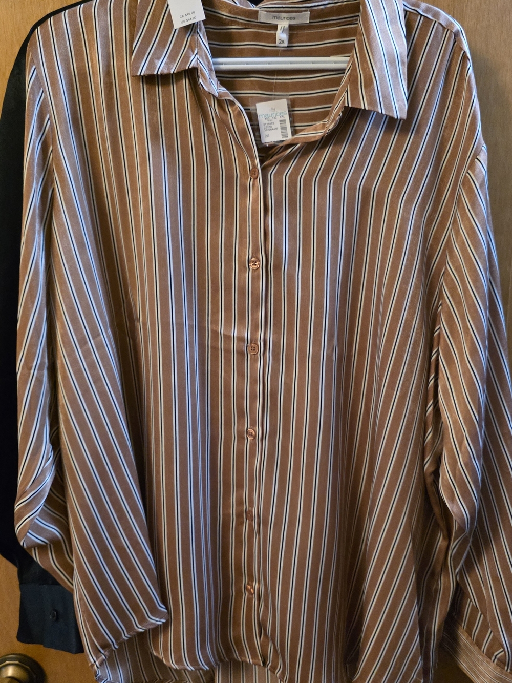 Maurices Brown Striped Button-Up Shirt - Women